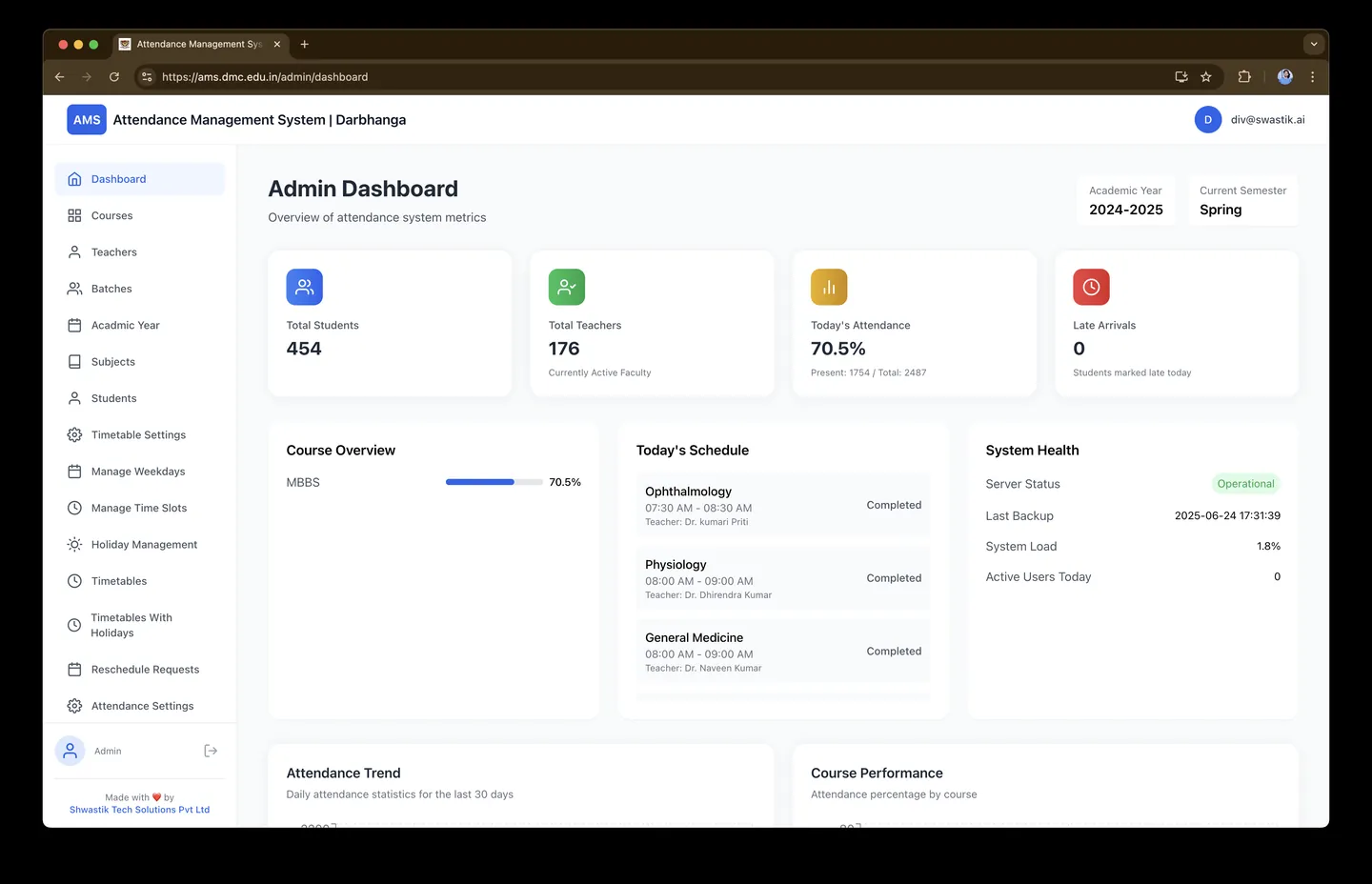 Attendance Management System — DMC